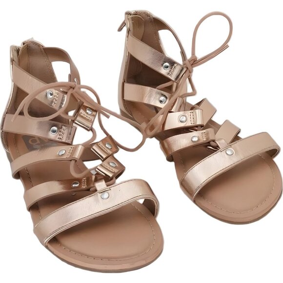 Dolce Vita Other - Dolce Vita Rose Gold Gladiator Summer Sandals - Size 1 M Big Kid